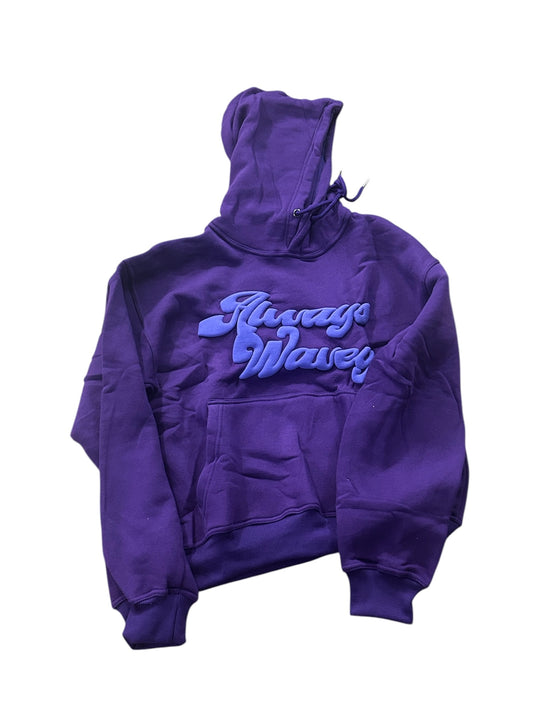 PURPLE ALWAYS WAVEY HOODIE