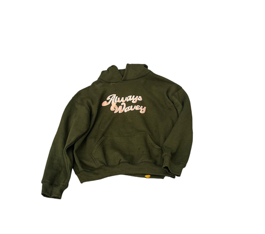 OLIVE GREEN ALWAYS WAVEY HOODIE